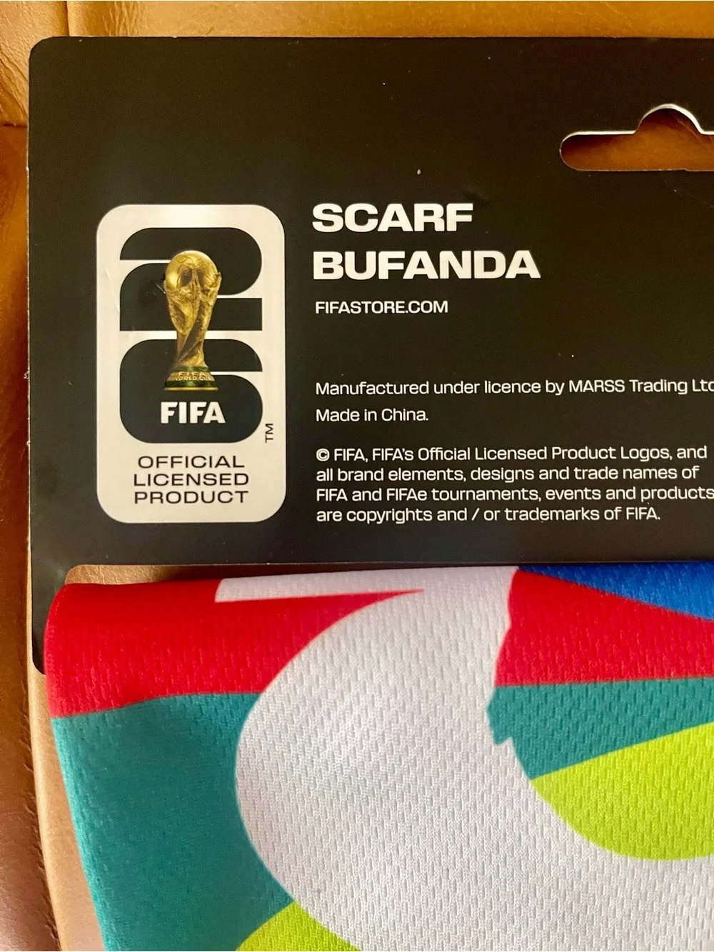 FIFA World Cup Scarf with Black Fringe